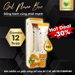 Combo 12 tuýp gel nano bạc bảo vệ vùng kín